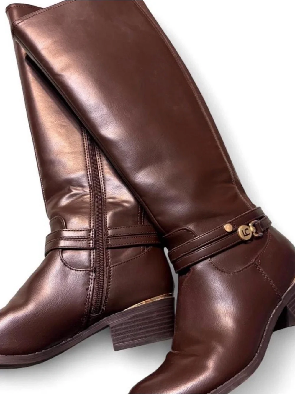 Liz Claiborne Brown Knee-High Leather Riding Boots